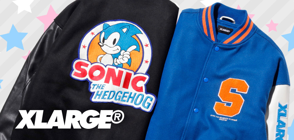 スタジャンSONIC THE HEDGEHOG×XLARGE スタジャン ソニック　XL